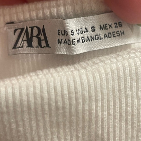 Zara Cream Ribbed Tank Top - Picture 3 of 3